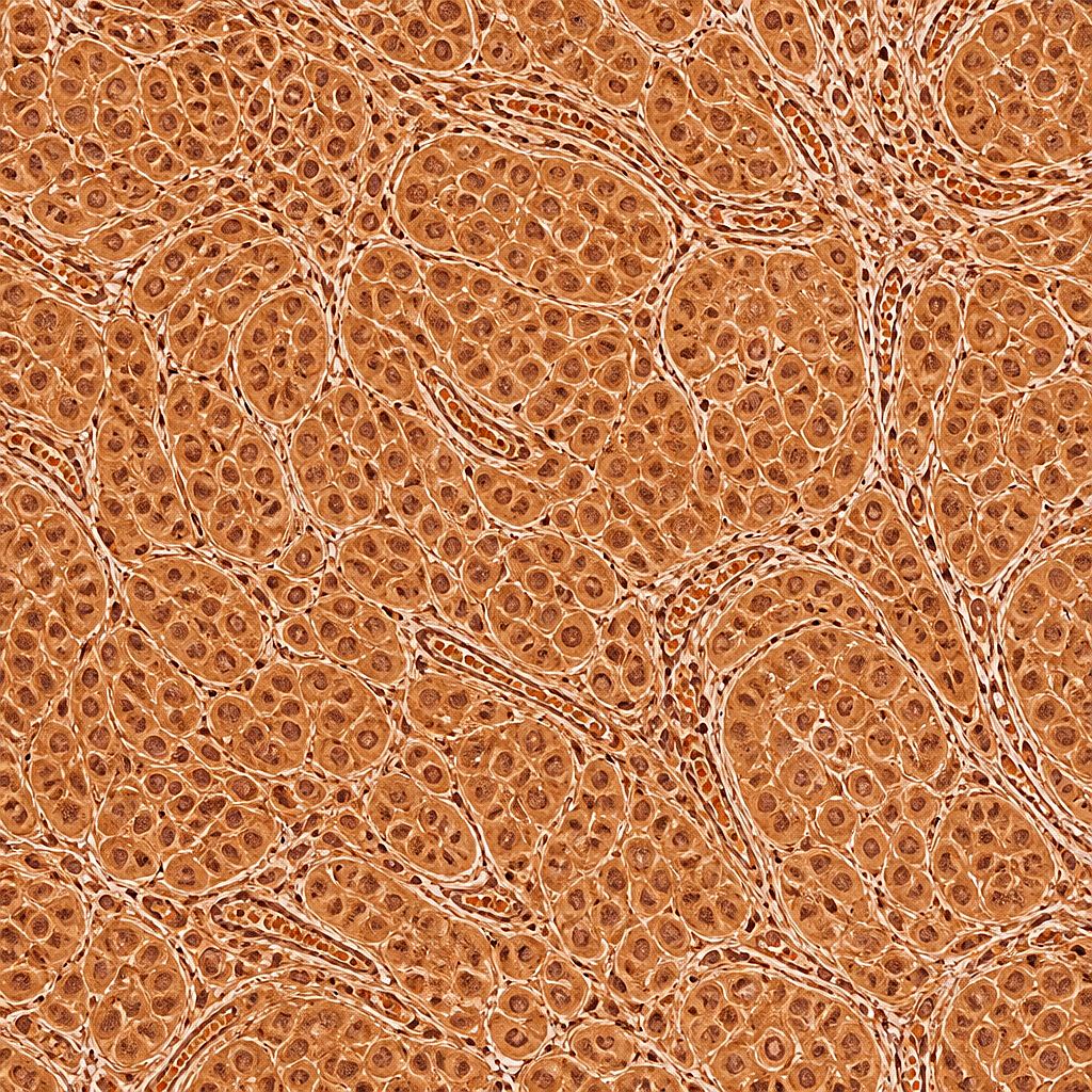 Texture inflammatoire — lecture clinique de l’acné, pas un avant/après.